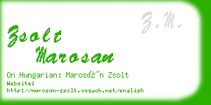 zsolt marosan business card